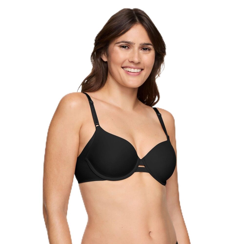 Warner's Simply Perfect Women's Underwire T-Shirt Bra 36D Black Lightly Lined